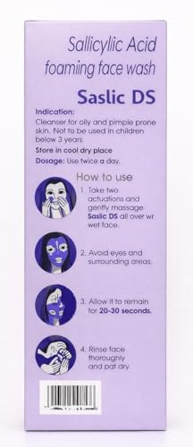Image of Cipla Saslic DS Foaming Face Wash | 2% Salicylic Acid | Acne Prevention | Pore Unclogging Formula for Clear Skin By Multifly | 60ml