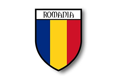Akachafactory Autocollant Sticker Voiture Moto Blason Ville Drapeau Roumanie roumain