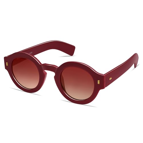 Image of VANLINKER Vintage Round Polarized Sunglasses for Women Men Trendy Shades Retro Circle Sun Glasses VL9743