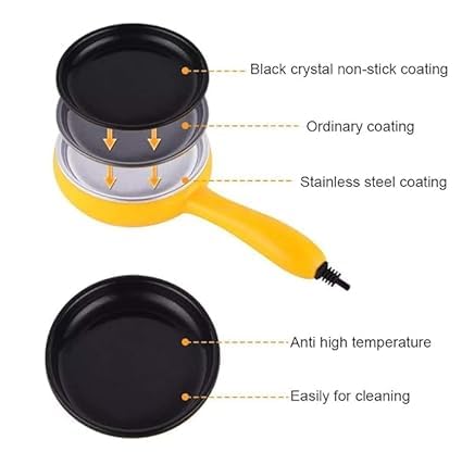 Image of Enterprise 2 in 1 Electric Egg Boiling Boil-Dry Temperature Protection New Unique Multifunctional Steamer Egg Frying Pan Egg Boiler Machine Non-Stick