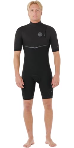 Rip Curl 2026 Hommes E-Bomb 2/2mm Zip Free Shorty Combinaison Néoprène 124MSP - Black