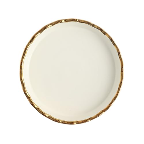 �▭�ȃZ���~�b�N�f�B�i�[�v���[�g�A�n�C�G�b�W�f�B�b�V���A���_���Ȍ`��̐H��M�A�T���_�f�U�[�g�v���[�g�A�T�C�h�v���[�g�A�t�@�~���[�z�e�����X�g����(Size:26.8*26.8*4.4CM,Color:A)