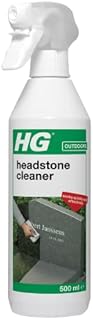 HG Headstone Cleaner, Gravestone Cleaning Spray, Removes Deposits, Dirt & Stains Easily from All Natural Stone  500ml Spray (215050106)