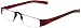 Porsche Design P8801 Iconic Reading glasses (B - Black, Red, 2.5, multiplier_x)