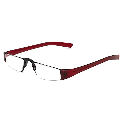Porsche P8801 Gafas DE Vista, Titanium, Black-Bordeaux, 48 Unisex Adulto