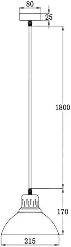 Miniatura 5 de 8.5in Large Pendant Lights, Modern Vintage Ceiling Hanging Lighting, Mid Century Industrial Metal Shade Chandelier for Dining Room Living Room