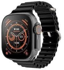 ខាងមុខ view of the Generic T1000 Ultra Smartwatch displaying a digital watch face.