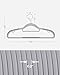SONGMICS Pack of 50 Coat Hangers, Space-Saving Plastic Clothes Hangers, Non-Slip, 0.2 Inches Slim, 16.5 Inches Wide, 360° Swivel Silver Hook, Light Gray and Dark Gray UCRP20G50