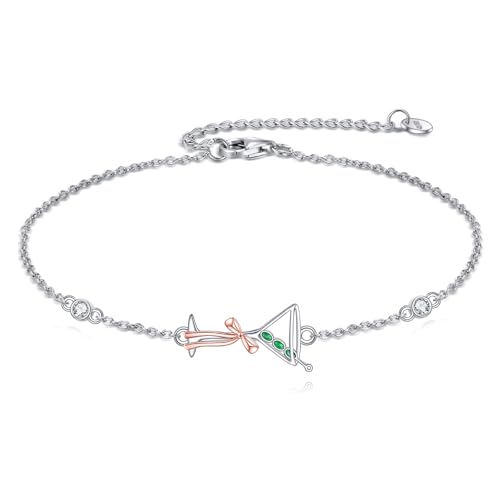 Martini Bracelet Sterling Silver Martini Bracelet Wine Jewelry for Women