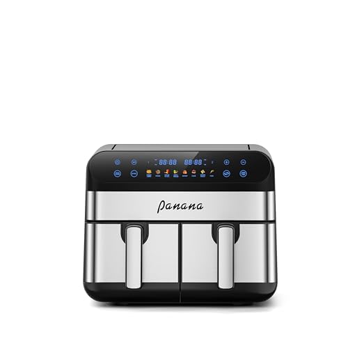 Panana Air Fryer 9.5 Quart Air Fryer with Dual Basket for Quick and Easy Meals, 8 Pre-set Function Air Fryer for Family and Childern, Christmas Gift New Year Gift