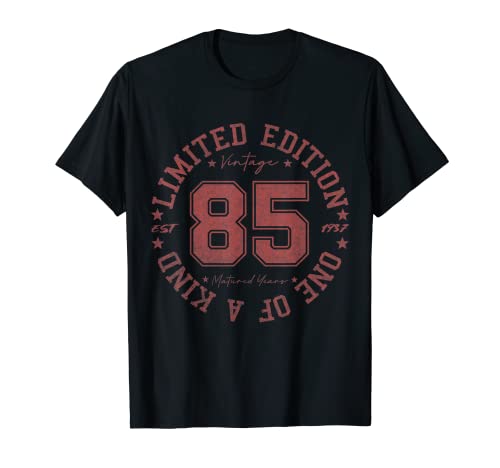Vintage 1937 Edición Limitada 1937 85 años 85 cumpleaños Camiseta