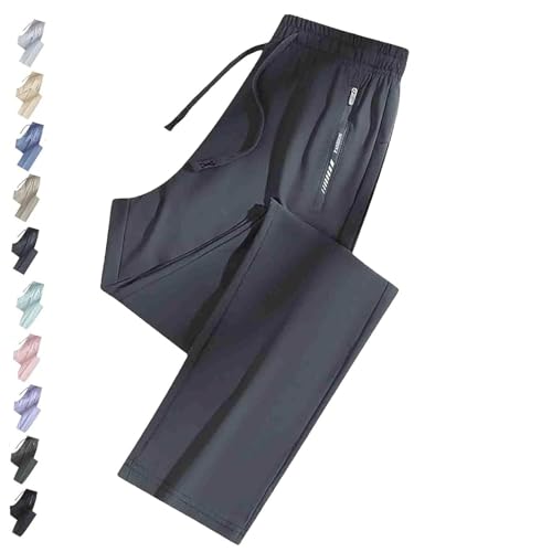 Nallywear Stretch Pants, Cooling Ultra Soft Perfect Drape Casual Pants, Comfort Everyday(Dark Gray,4X-Large_Straight)