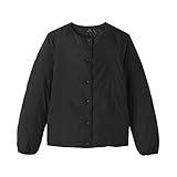 無印良品 婦人 軽量ダウンポケッタブルノーカラージャケット レディース BD10GA5A 黒 婦人L