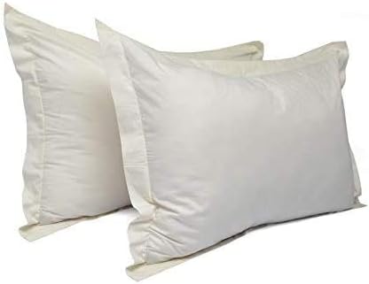 Prince Bedding 100% Egyptian Cotton Solid Pattern 2 Piece Pillowshams 500 Thread Count (Standard Size, Navy)