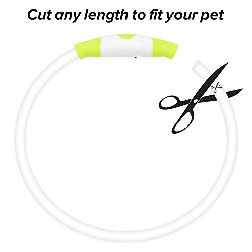 Bseen Light Up Dog Collars - Glowing Led Dog Collar, Tpu Cuttable Lighted Puppy Collar, Rechargeable Dog Walking Light For Small Medium Large Dogs (Green) #TOP2
