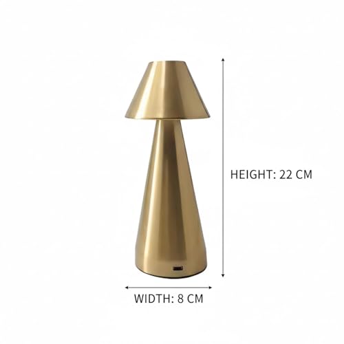 Image of New Cap Designer Table Lamp with 3 Color Modes Warm Cool Natural Light,Touch Stepless Dimming, 800 mAh Rechargeable Battery, Cordless Portable LED Light for Bedroom Bedside Desk Home Decor Use