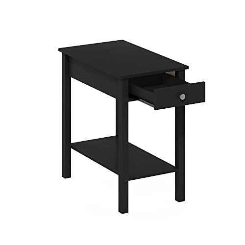 Furinno Classic Rectangular Side Table With Drawer, Americano #TOP5