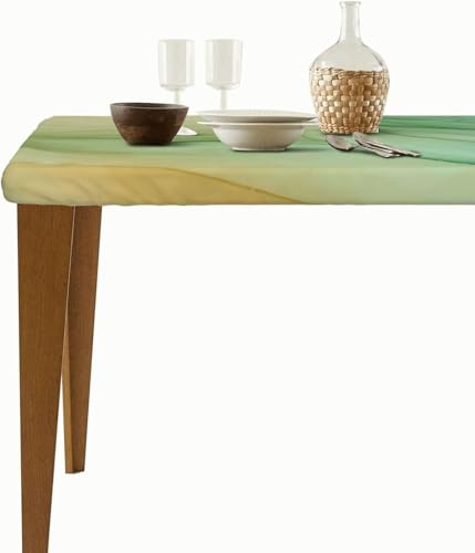 Nappe rectangulaire marbre vert idéale pour pique-nique et barbecue