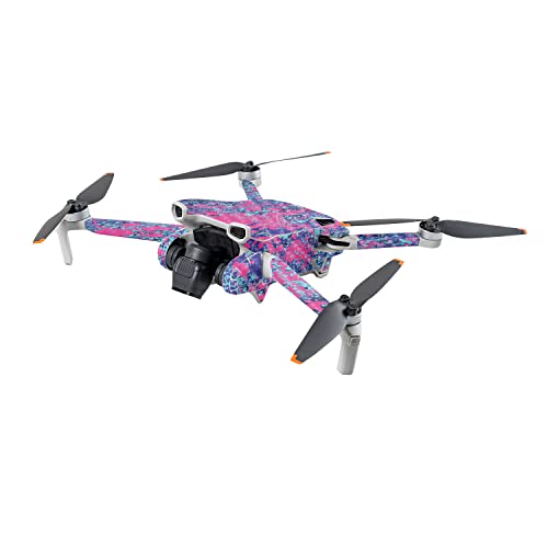 Image of MightySkins Carbon Fiber Skin Compatible with DJI Mini 3 - Vibrant Splatter | Protective, Durable Textured Carbon Fiber Finish | Easy to Apply