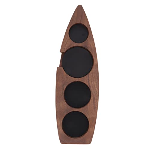 Support à café 58mm en bois de noyer massif au design élégant de bateau - 4