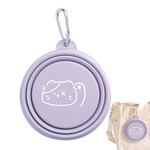 Rurunklee Gamelles pliantes pour animaux de compagnie, idéales pour les voyages et la marche, avec mousqueton pour le camping