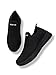 P&L ITALY COLLECTION - Scarpe Sportive Senza Lacci Slip-On da Donna, Comode e Leggere per Corsa, Lavoro, Camminare, Passeggiate, Casual, Sneakers, Nero (ALL BLACK), 37 EU