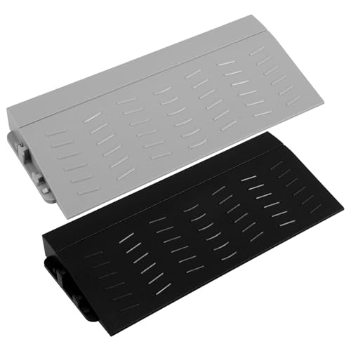 IMIKEYA Rampa per Robot Aspirapolvere 2 Pezzi Cuscino di Ascesa Antiscivolo 20 cm Altezza 2 cm Strisce di Soglia per Interni Grigio e Nero Uso su Porte e Gradini