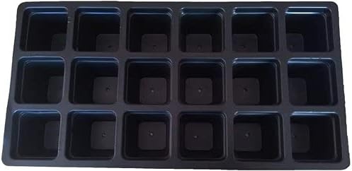 Bio Blooms Seedling Tray for Plants, Reusable Germination Tray, Nursery Trays for Seedling, Sapling, Seed Starter & Growing Tray, 18 Cells Set of 10