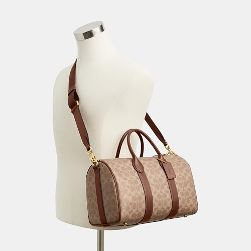 Coach Men's Compass 35 in Signature Coated Canvas, TAN Multi 5