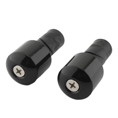 Embout de guidon moto Bacar en fer et caoutchouc noir pour VMAX 540 (Lot de 2)