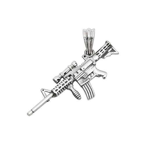 Colgante de plata S925 rifleman automático joyería de moda creativa personalizada para niñas