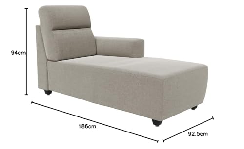 Image of Wakefit Sofa Set | 3 Year Warranty | Sofa 3 Seater, 3 Seater Sofa for Living Room, Wooden Sofa Set, 3 Seater + Left Aligned, Sofa for Living Room - Belize(Reflection : White)