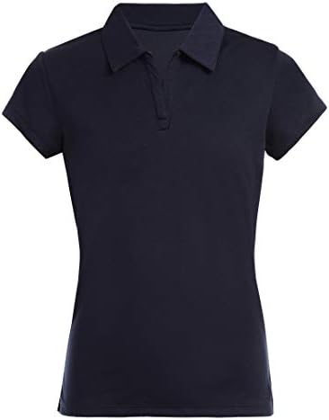 Nautica Girls' School Uniform Short Sleeve Performance Polo