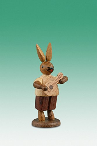 Musicien de lièvres lapin de Pâques bois brut figurine à peindre pour loisirs créatifs