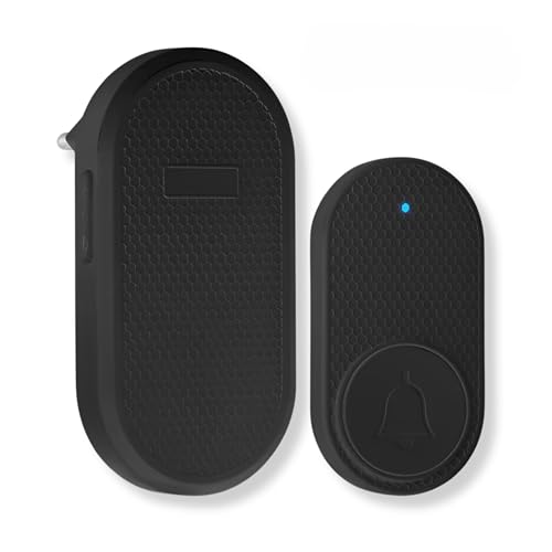 Timbre Inalámbrico para Exterior Impermeable – Largo Alcance 150m, Volumen Ajustable con 32 Melodías, Fácil Instalación sin Cables, Pulsador Timbre Casa Ideal para Puerta, Oficina y Negocios