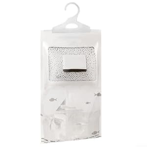 Absorbedor de humedad para armarios, bolsa de deshumidificación de 70 g con fácil monitoreo y práctico diseño de gancho (1 unidad)