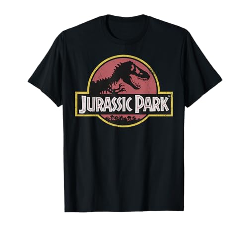 Jurassic Park Original Fossil Distressed Faded Logo T-Shirt