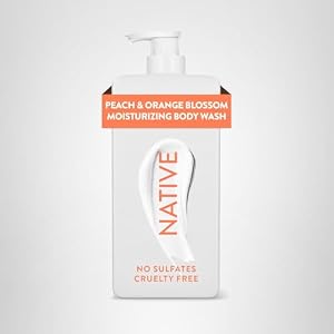 Native Moisturizing Body Wash Contains Naturally Derived Ingredients | For Women & Men, Sulfate, Dye, & Paraben Free Leaving Skin Soft and Hydrated | Peach & Orange Blossom 18 oz