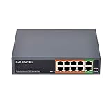 【Conveniente y flexible】 Puede optar por conectar 8 dispositivos PoE de estándar internacional IEEE802.af basados ​​en IP, como acceso inalámbrico a AP o cámaras IP. La energía y los datos se transmiten a través de cables Ethernet estándar de categoría 5. Muy conveniente y flexible.