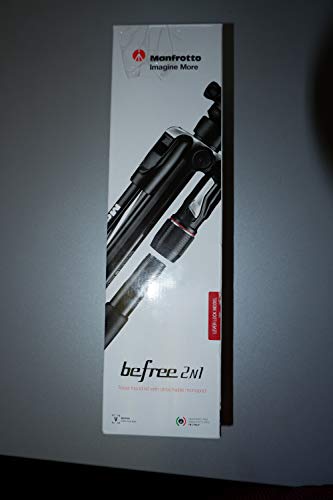 Manfrotto MKBFRLA4B-BHM Befree Advanced 2N1 Travel Tripod with Monopod, Lever Lock, Tripod Bag, Plate and Ball Head Included for Canon, Nikon, Sony, DSLR, CSC, Mirrorless, Up to 8 kg, Aluminium