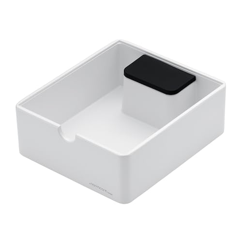 Normcore Compact Knock Box, Metal Espresso Knock Box, Heavy-Duty Knockbox, Anodized Aluminum, Espresso Accessories for Coffee Grounds, White