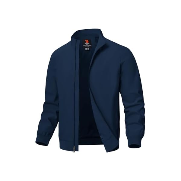 TBMPOY Men's Lightweight Jackets Casual Windbreaker Stylish Light Fall Spring Golf Work Dress Business