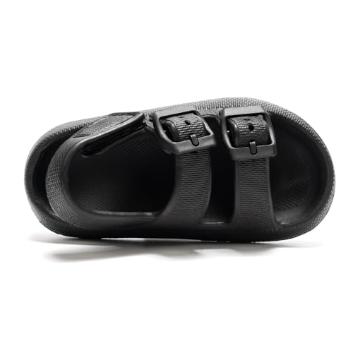 FUNKYMONKEY Pillow Slippers for Boys and Girls Adjustable Double Buckle Unisex-Child EVA Flat Sandals3