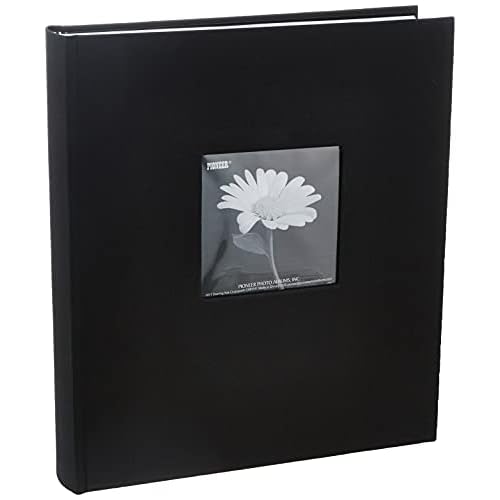 Pioneer Photo Albums 200 Pocket Fabric Frame Cover 5 x 7-Inch Photo Album, Deep Black