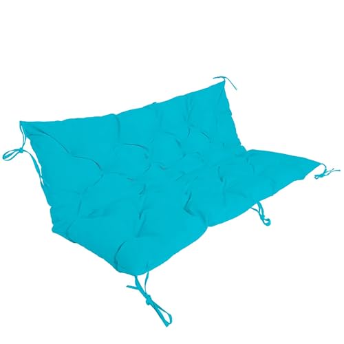 Waterproof Garden Bench Cushion with Backrest Sky Blue 100x100x10cm for 2-4 Seat Swing Chairs Outdoor Seating Pad Comfortable Patio Furniture Cushion