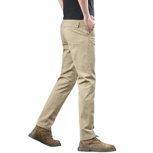 Men's Summer Thin American Business Straight Elastic Trendy Versatile Cotton Casual Pants
