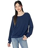Photo Gallery eberjey blair - felpa da donna a maniche lunghe, con scollo rotondo, stile atletico - blu - small Photo Gallery eberjey blair - felpa da donna a maniche lunghe, con scollo rotondo, stile atletico - blu - small