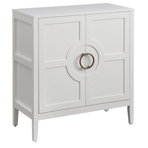 Image of Handicraft Accent Cabinet for Living Room, Mango Wood & Engineered Wood Storage Cabinet, Carved Design, Multiple Styles, 30 x 15 x 30 inches (HOB-Design-4)