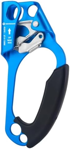 NewDoar Right Hand Ascender Rock Climbing Tree Arborist Rappelling Gear Equipment CE Certified Rope Clamp for 8~13MM Rope(Right Hand)