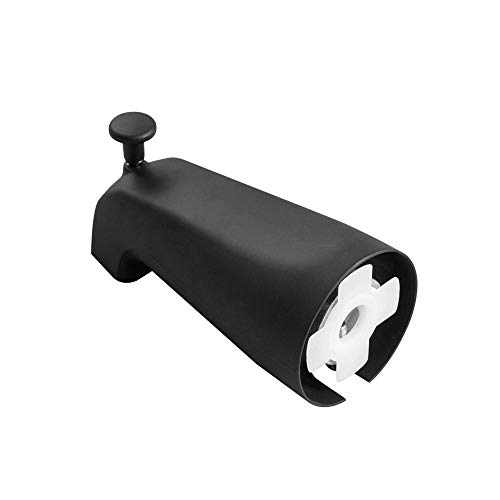 SENTO Slip On Black Universal Bathroom Tub Spout with Diverter, Durable Heavy Duty Metal Bathtub Faucet with Shower Diverter - 4 Inches 1/2" Copper Pipe, Matte Black by SENTO BETTER HOME BETTER LIFE - Used condition - CA$10.94